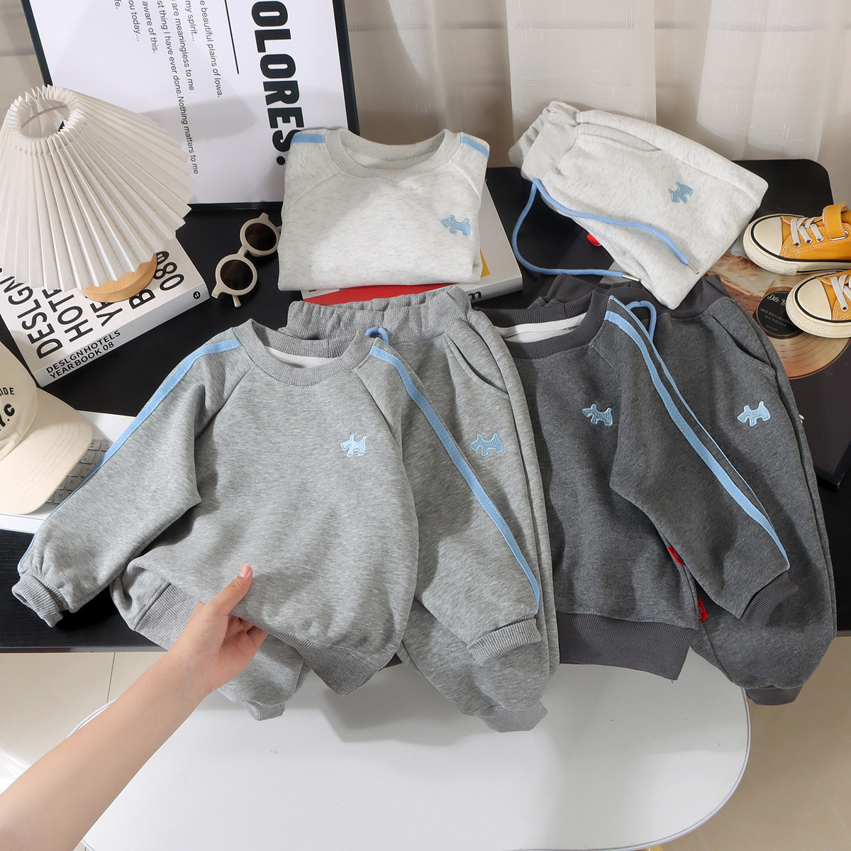 儿童卫衣套装春秋季长袖长裤男女童韩版洋气中大童运动两件套童装