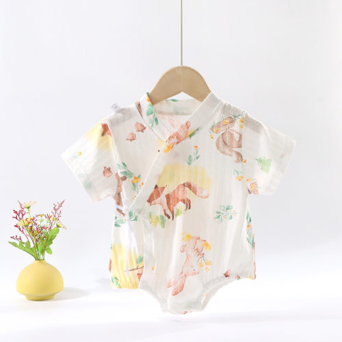 2026新生儿包屁衣短袖薄款爬婴儿连体衣纯棉夏季男女宝宝三角哈衣