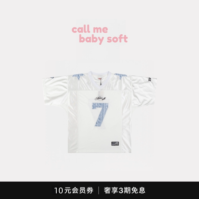 ●callmebabysoft韩国2000archives易梦玲美式拼接短袖球衣T恤夏