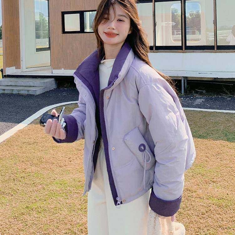 香港冬季韩版撞色立领短款90白鸭绒羽绒服女士小个子加厚保暖外套,女装/女士精品,羽绒服,淘宝优惠券,粉丝福利购,淘宝优惠卷