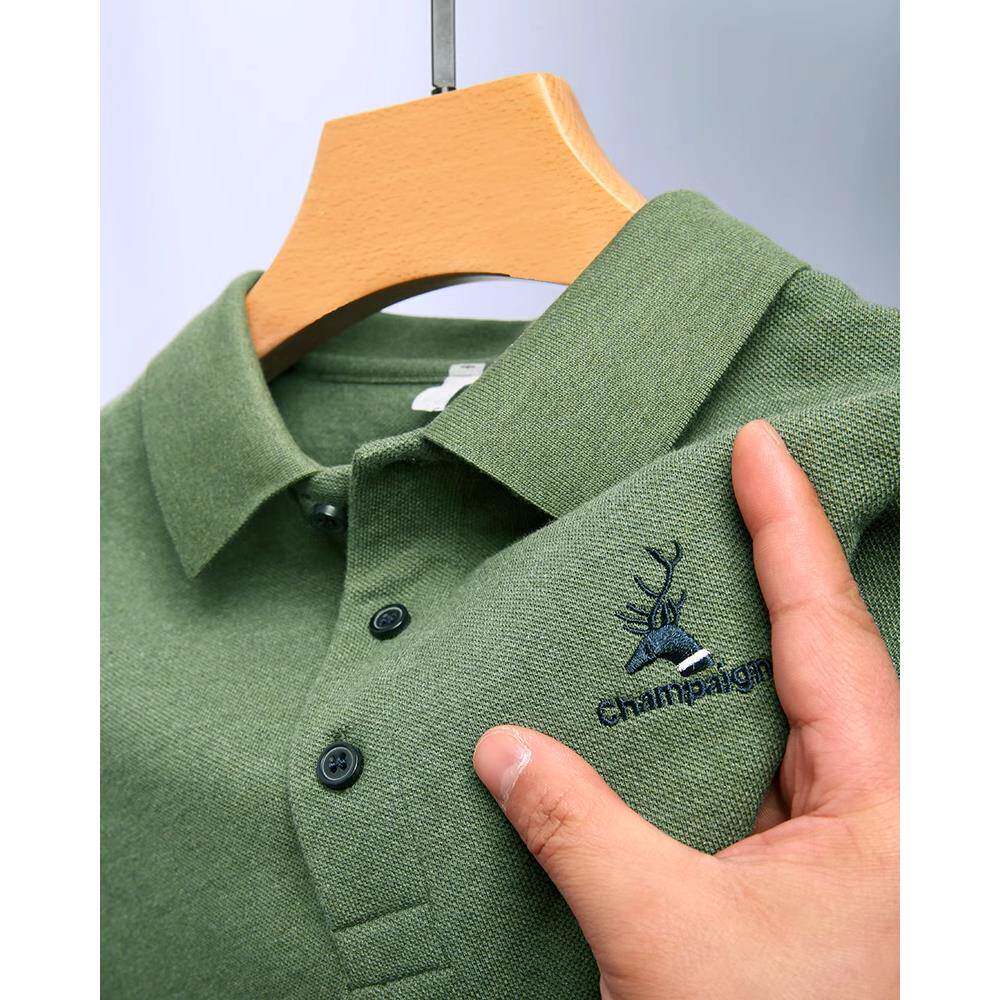 MAROLIO~出口法国！100%纯棉男士polo衫短袖t恤夏季高档翻领体恤