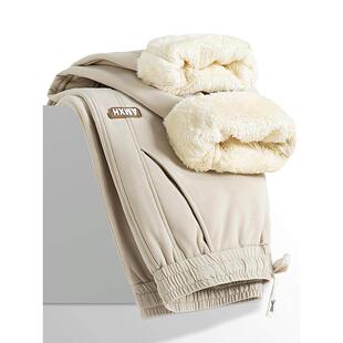 Mostarsea~男士冬季休闲裤加绒加厚运动裤保暖束脚卫裤羊羔绒棉裤