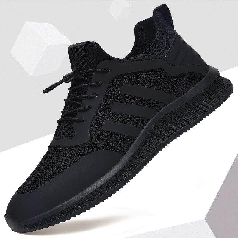 高档男鞋冬季2025新款透气软底飞织鞋男士休闲网鞋男款运动鞋防臭