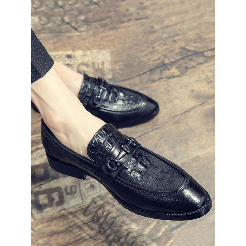 2025新款秋冬懒人一脚蹬豆豆鞋男士商务休闲鳄鱼纹软底大码皮鞋男,流行男鞋,休闲皮鞋,淘宝优惠券,粉丝福利购,淘宝优惠卷