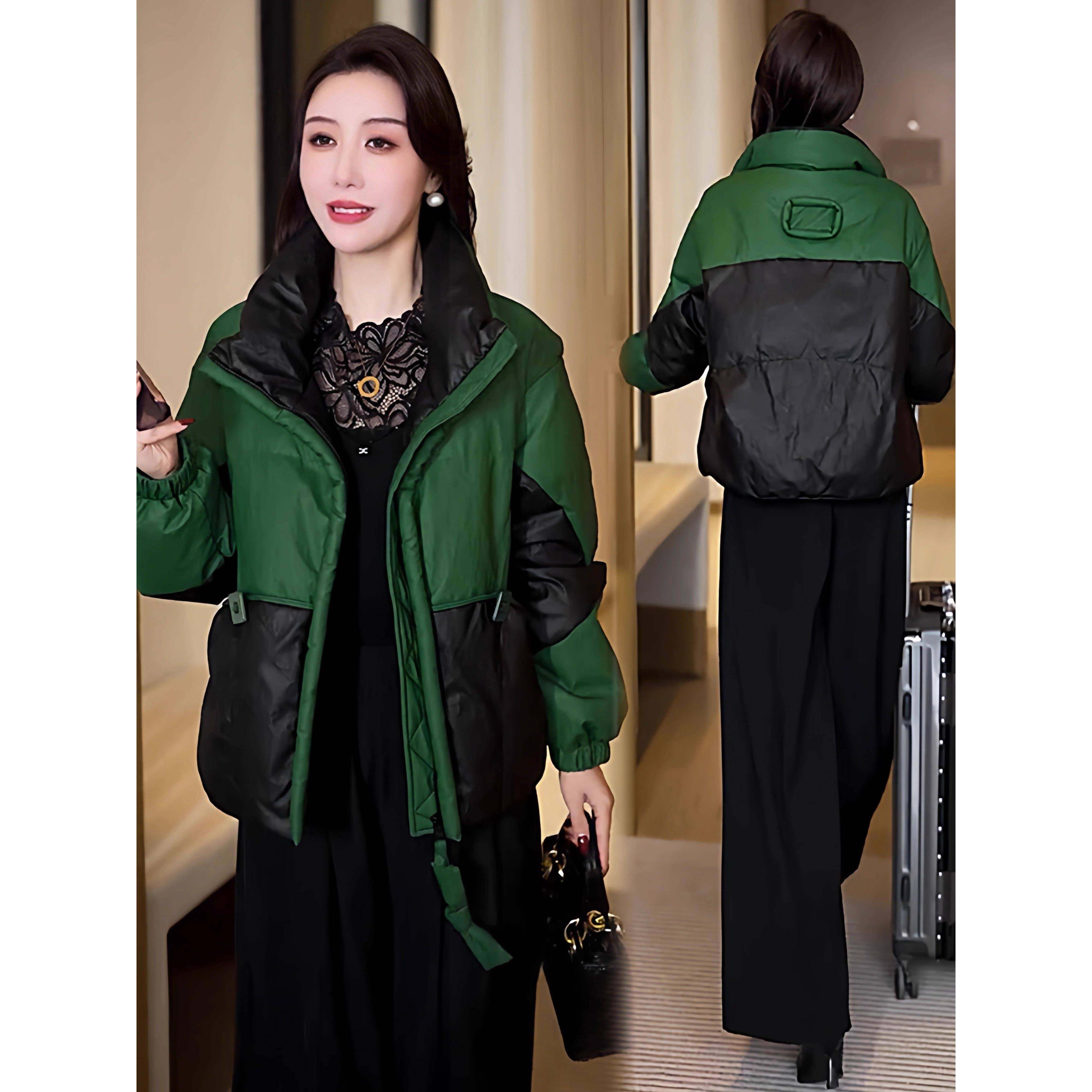 香港代购妈妈装时尚短款棉服女冬季新款洋气质保暖面包服棉衣外套