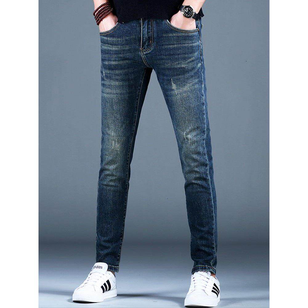 香港美式牛仔裤男款2025年秋季新款水洗覆古直筒休闲男士长裤子