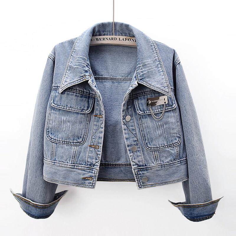 潮牌牛仔外套女短款2025春秋新款韩版宽松百搭休闲小个子上衣夹克