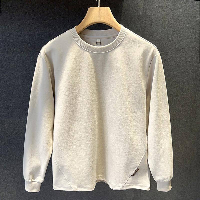 Home Daily~秋季新款男宽松潮牌复古纯棉长袖打底圆领套头卫衣