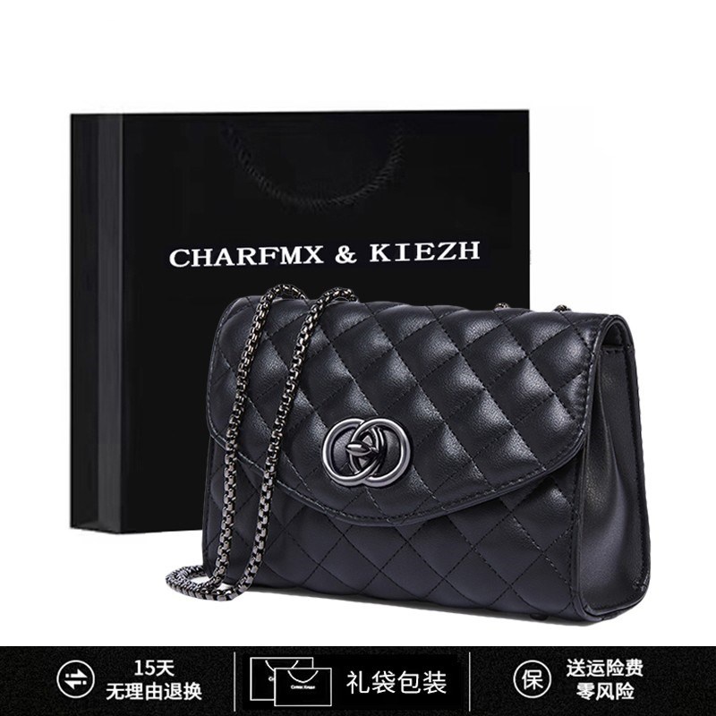 香港女包2025新款小香风链条包斜挎轻奢单肩菱格包