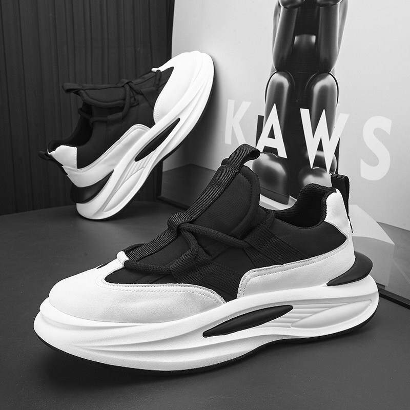 正宗品牌高端时尚欧洲冬季男鞋，透气广州出口实达网红热模增高休