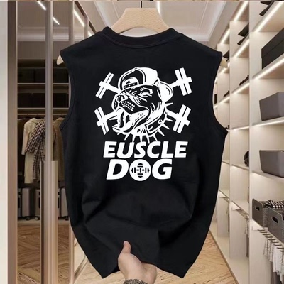 男夏季薄款宽松运动背心潮牌无袖t恤潮流百搭坎肩上衣服防晒服男