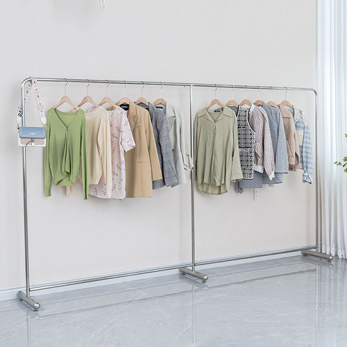 不锈钢拉丝服装展示架