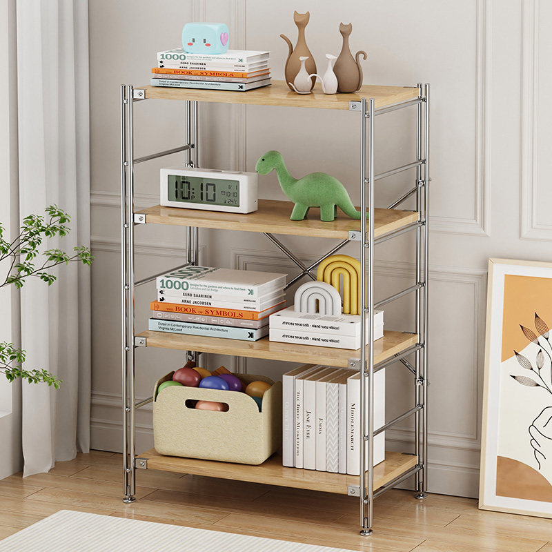 日式钢木置物架落地多层客厅阳台置物架书架家用厨房微波炉收纳层,商业/办公家具,置物架/陈列架/储物架/展示架,淘宝优惠券,粉丝福利购,淘宝优惠卷