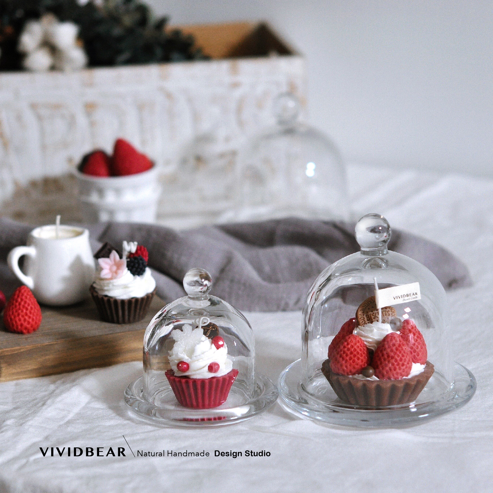 ins透明装饰精致蛋糕香薰蜡烛