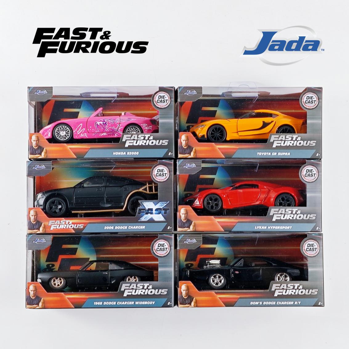 JADA速度与激情跑车模道奇charger丰田supra莱肯S2000合金1:32