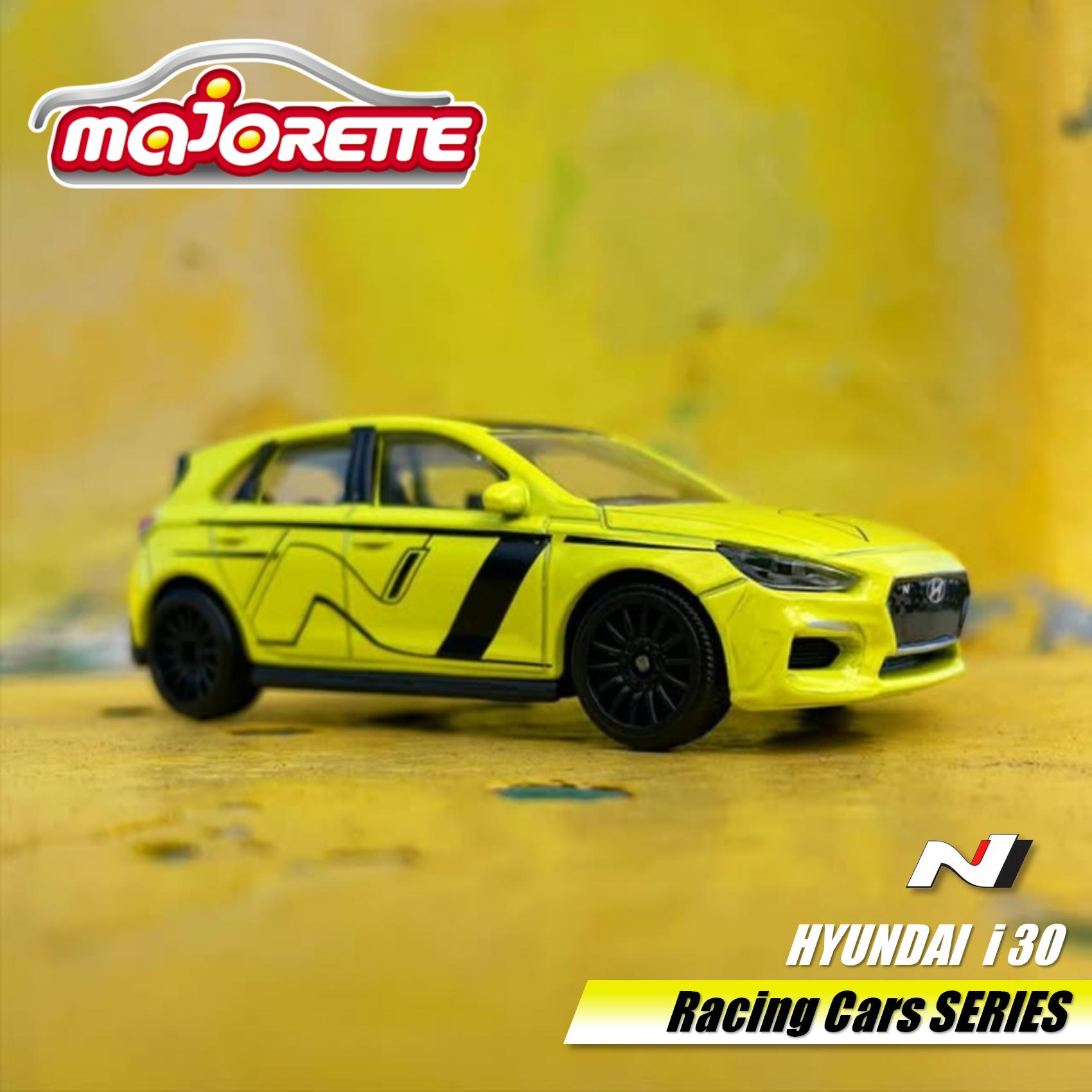 Majorette美捷轮现代i30N黄色进口合金玩具赛车模1/64