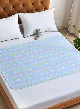 纯棉纱布隔尿垫婴儿防水可洗大号儿童透气宝宝秋冬大尺寸床单超大