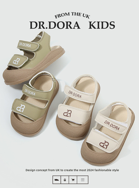 DR.DORA朵拉博士宝宝凉鞋男童小婴儿软底包头防踢勃肯沙滩学步女