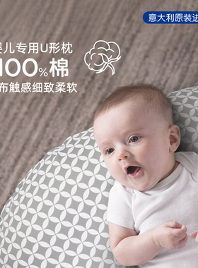 chicco定型枕婴儿0到6个月宝宝枕头新生儿防偏头纠正头型透气固定