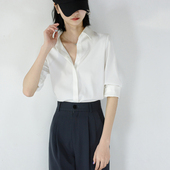 女气质 TRR 时髦chic衬衣 质感长袖 白衬衫 洁白无瑕 暗门襟微修身