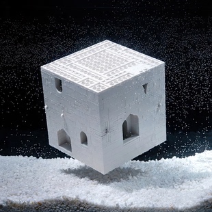 城堡积木/飞天之城X4/可变形禅意风格小颗粒拼装建筑大人礼物摆件