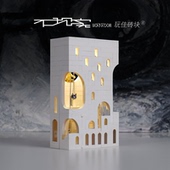 白色积木城堡秘境9号纪念碑谷小颗粒拼装 建筑儿童大人玩具礼物