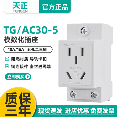 天正导轨式配电箱五孔模数化插座