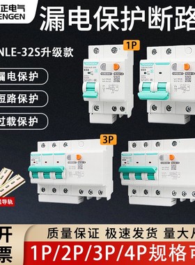 天正TENGEN漏电断路器TGB1NLE-32/63/125A家用保护器220v电闸漏保