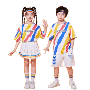 国庆儿童啦啦队演出服小学生秋季运动会开幕式幼儿园班服表演服装