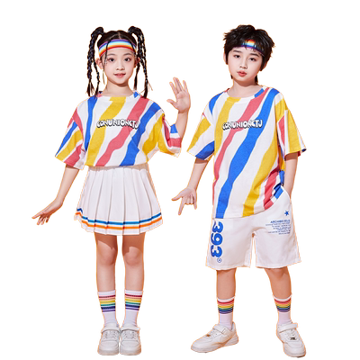 国庆儿童啦啦队演出服小学生秋季运动会开幕式幼儿园班服表演服装