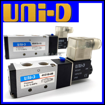 UNI-D索诺天工4V110-06/4V210-08/4V310-10/4V410-15换向电磁阀