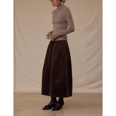 commusememory廓形花苞长款伞裙