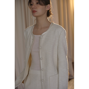 commuse memory 限 定制双面羊毛针织提花优雅气质小香外套+短裤