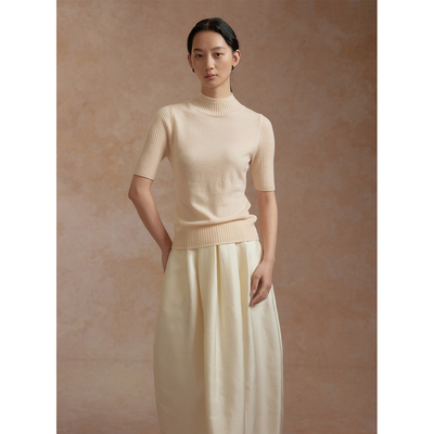 commuse纯山羊绒短袖针织内搭