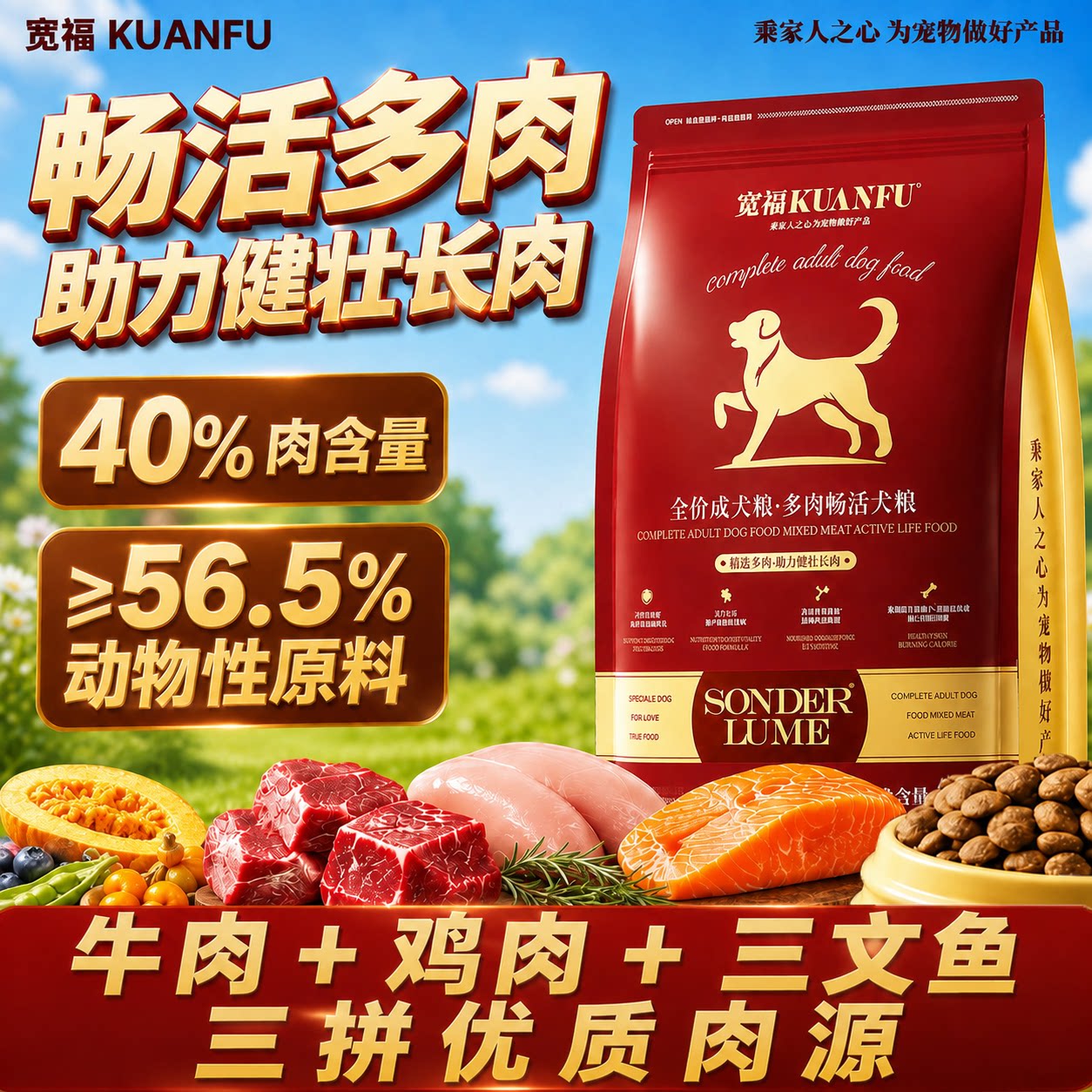 【助护关节】宽福多肉畅活狗粮图片