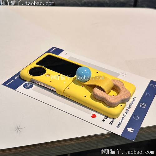 卡通木马指环扣适用oppofindn3flip手机壳华为puraX阔折叠屏小米mixflip2磨砂肤感荣耀magicv小圆球zflip6/7