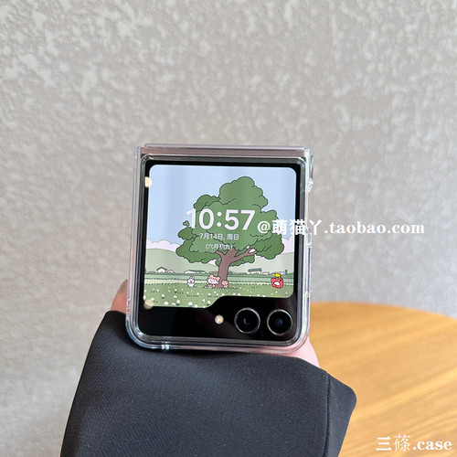 适用三星zflip6手机壳透明轻薄
