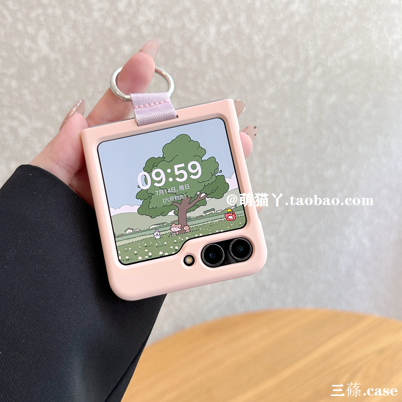 适用三星ZFlip6手机壳指环扣