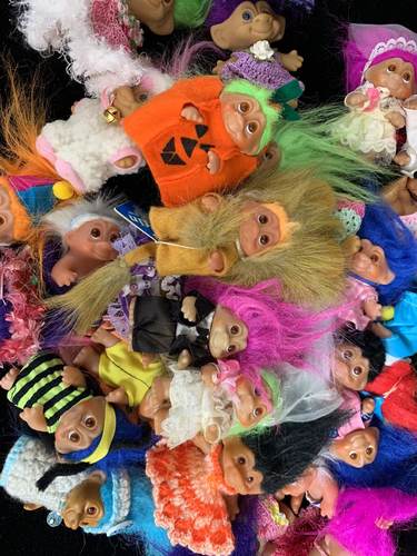 手工毛衣巨魔娃娃RUSS绝版