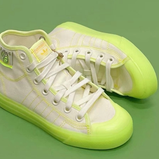 帆布鞋 ADIDAS三叶草休闲鞋 NIZZA 高帮经典 GX2706 潮流运动休闲板鞋