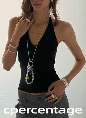 c percentage 原创设计’夏日春橙‘时尚串珠多种带法拼接项链潮