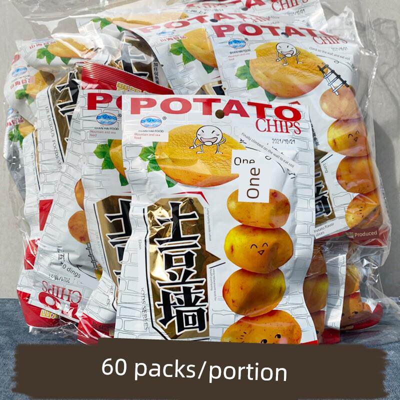 直供山海食品土豆墙土豆味片60包整箱90后儿时经典怀旧休闲膨化零