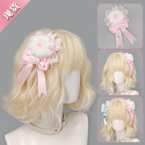 手作日系软妹lo娘头饰少女可爱Lolita甜美发饰二次元多巴胺对夹