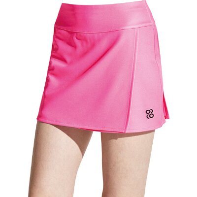 韩国代购正品直邮VITRO羽毛球服清仓速干不对称开叉边粉色短裙