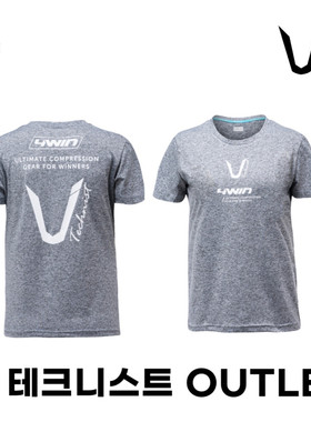 韩国代购TECHNIST联名4win羽毛球服清仓男女字母速干透气短袖T恤