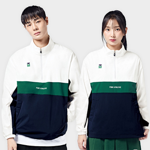 韩国代购直邮PGNC佩吉酷羽毛球服25折扣男女春秋速干半拉链防风服