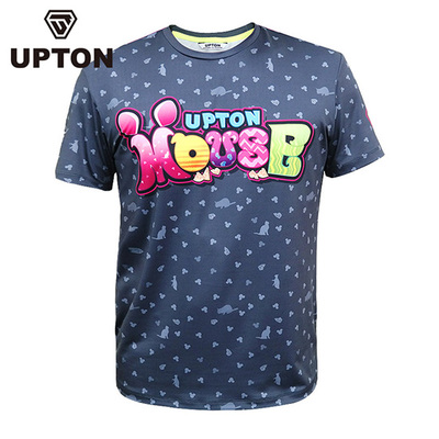 UPTON彩色字母卡通短袖t恤
