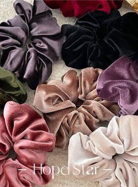 复古简约丝绒大肠发圈头绳女生2023年新款皮筋女扎头发发绳优雅皮