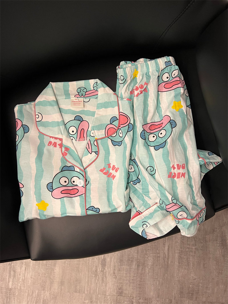 小丑鱼睡衣女夏季短袖短裤卡通可爱条纹两件套装学生家居服可外穿,女士内衣/男士内衣/家居服,睡衣/家居服套装,淘宝优惠券,粉丝福利购,淘宝优惠卷