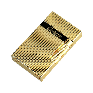 卡路纯铜朗声清脆正品打火机侧滑充气朗声简约经典镀金创意个性潮